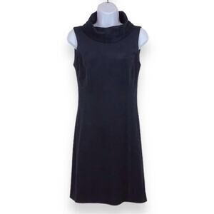 J. McLaughlin Sleeeveless Mock Neck Sheath Dress Navy Blue size XS